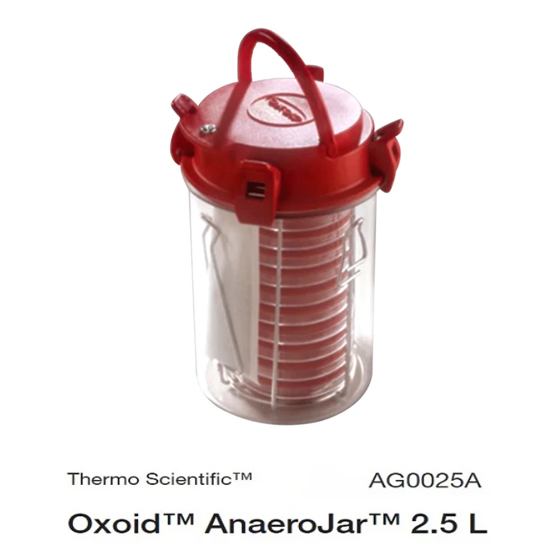 

Анаэробный термоконтейнер Oxoid AnaeroJar AG0025A 2.5 л с ручкой и клапаном сброса давления для микробиологических культур (Thermo Fisher)