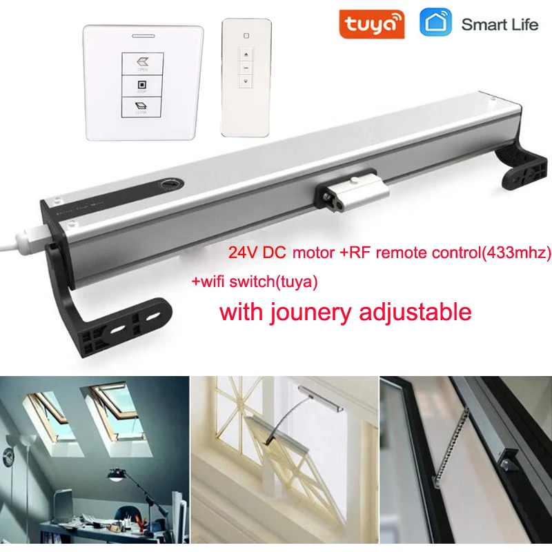 24VDC 400MM Chain Adjustable Window actuator Automatic Window Open Skylight Motor Greenhouse Drive Wifi Remote control