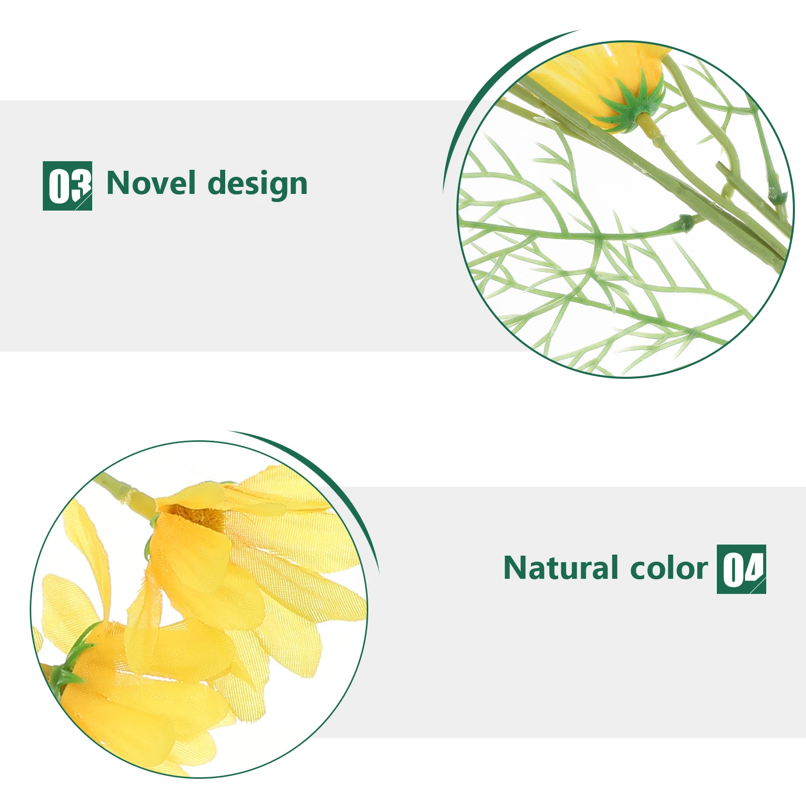 

5 Pcs Fake Chamomile Flowers for Decoration Photo Indoor Faux Small Plastic Home