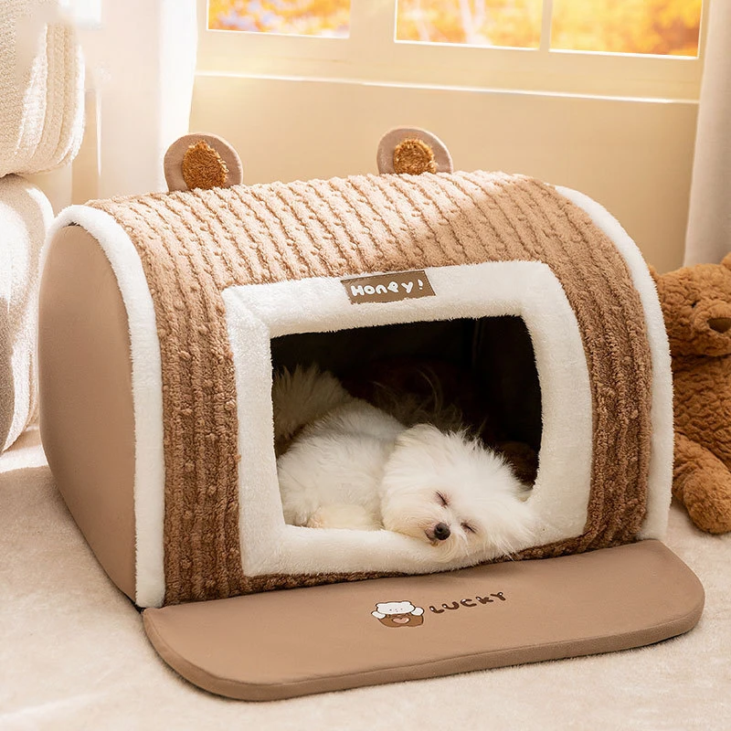 Autumn Winter Dog Cat Pet House Warm Three-dimensional Curved House Dog Cat Mats Pet Products Supplies Furniture Accessories