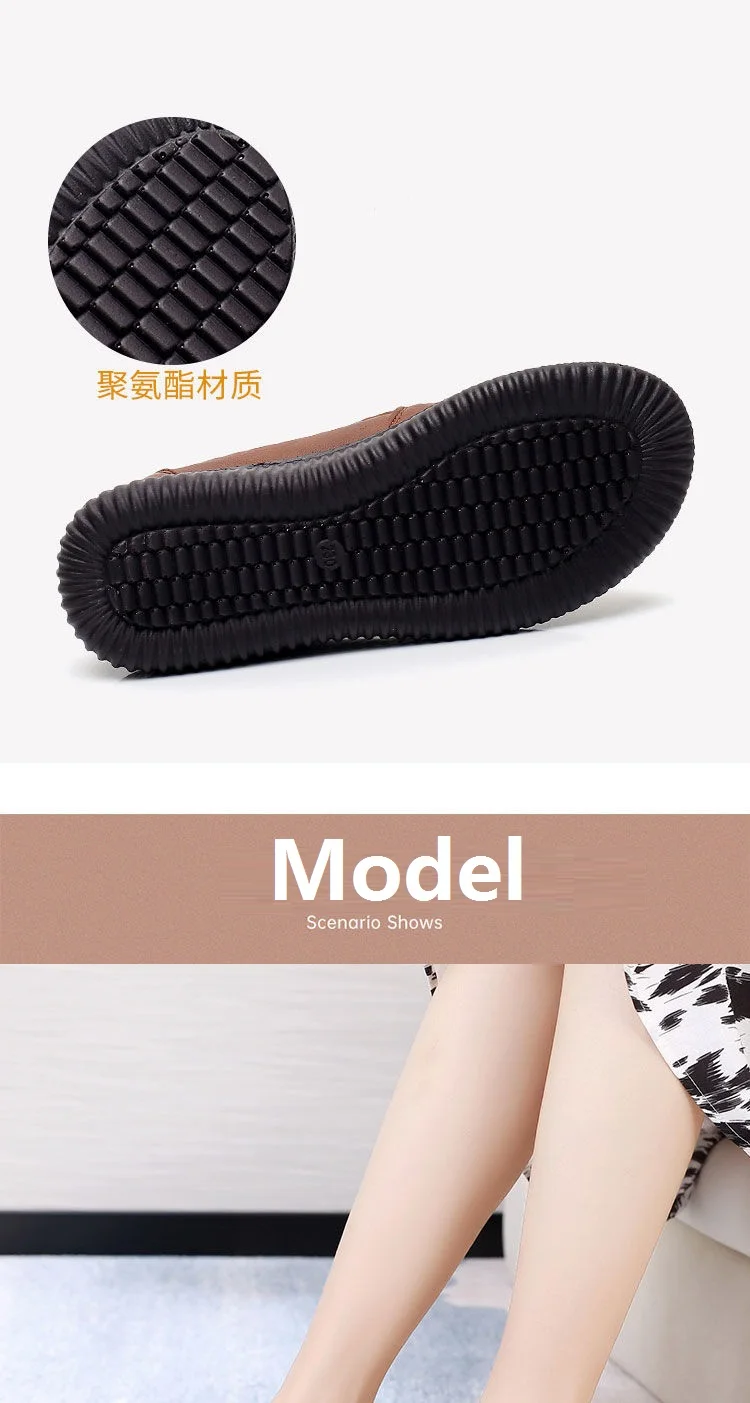 24-Stunden-Versand Ballerinas Damen Casual Walkingschuhe Oma-Damen-Komfort-Mokassins Rutschfeste Damen-Slipper Nicht-Leder – Detail 18