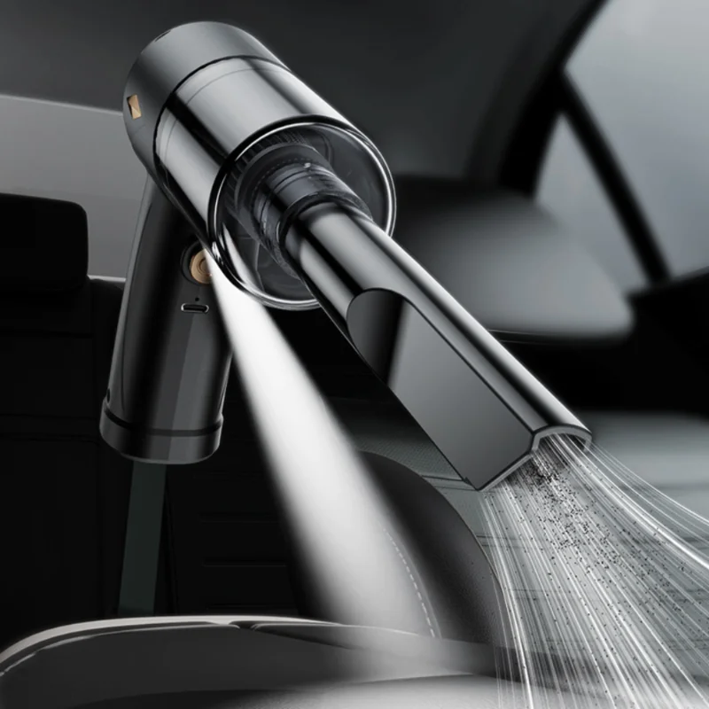 مكنسة كهربائية محمولة خفيفة الوزن للسيارة والمنزل وشعر الحيوانات الأليفة - ماكينة غبار صغيرة قابلة لإعادة الشحن مع فلتر HEPA، سرعتان، قوية