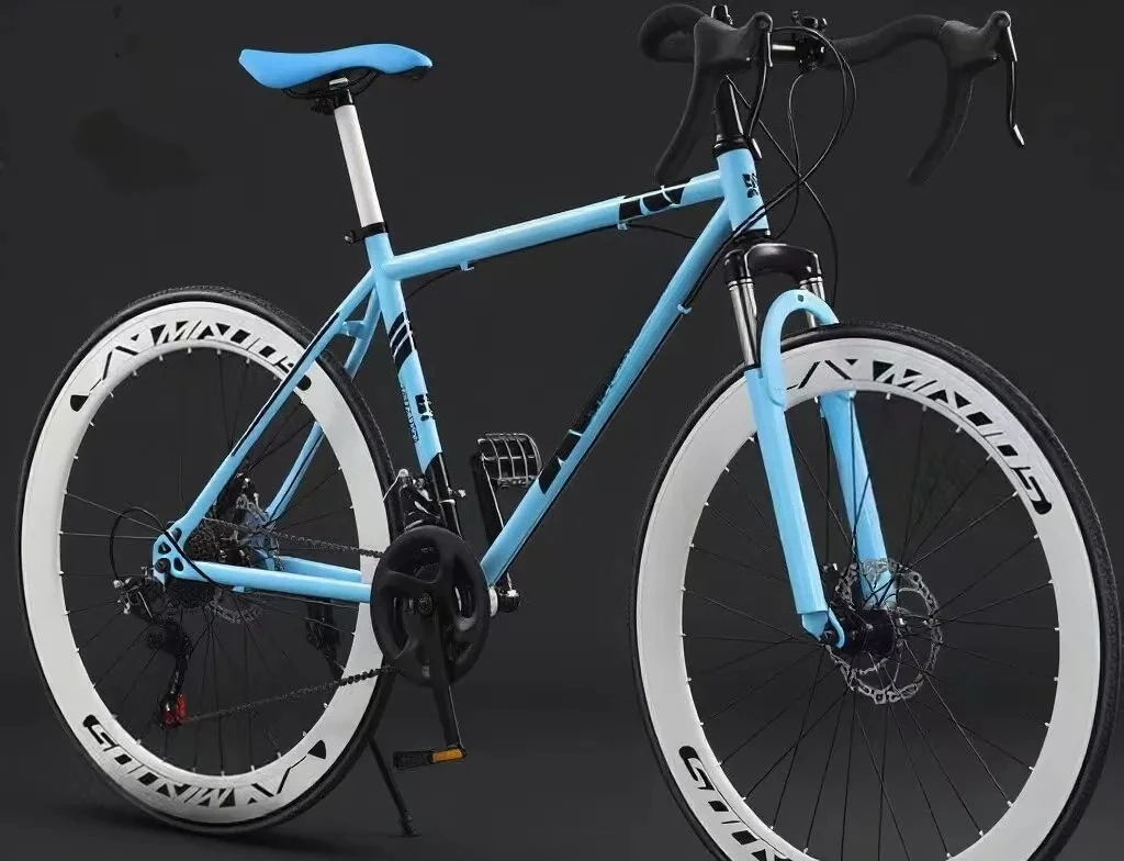 Shock‑Absorbing Road Bicycle 24 Speed Drop‑Bar Bike With Disc Brake Urban City Commuter Cycle for Student Outdoor Riding