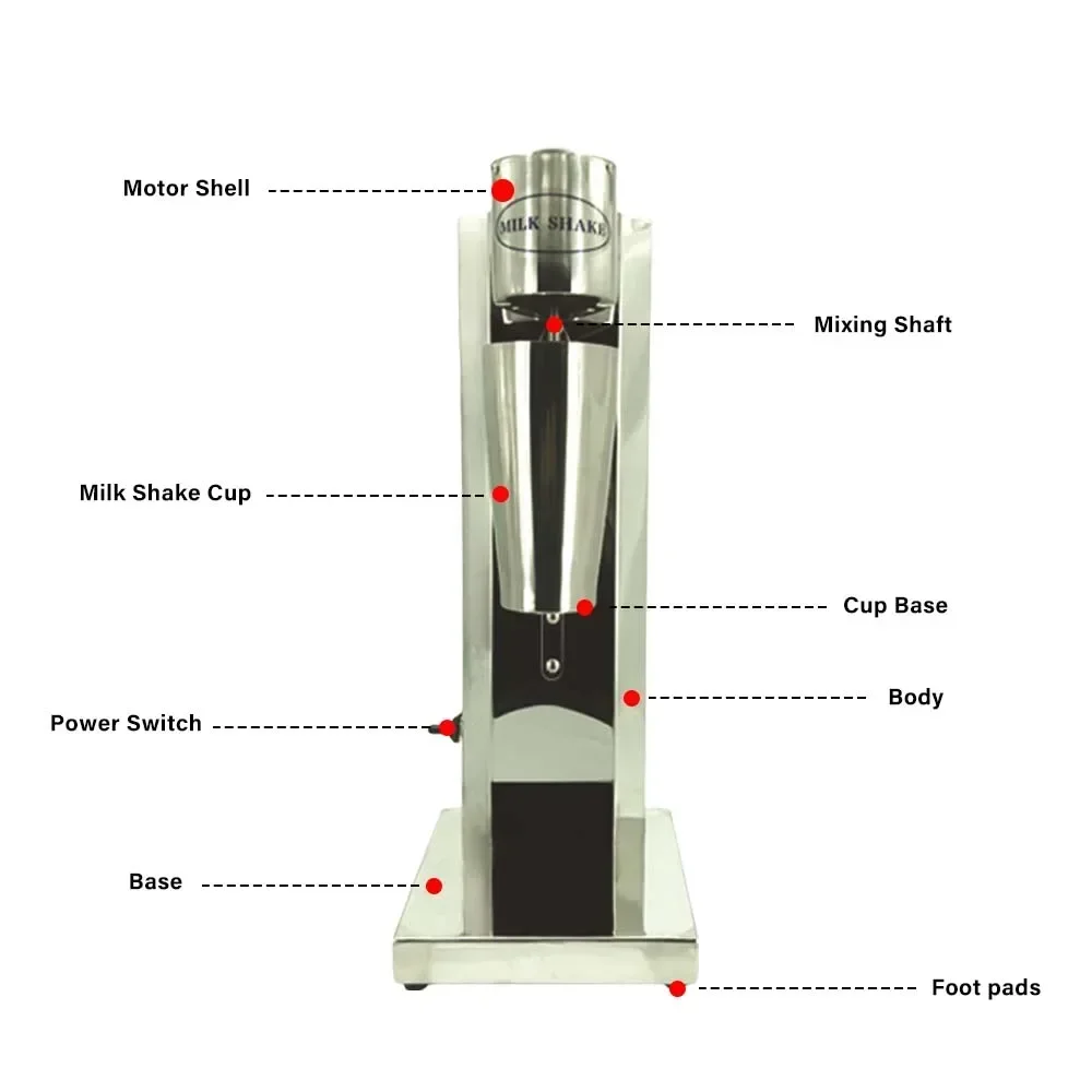 Electric Milkshake，MS1 Malts Blender, Double-Head Mixing Possible, Commercial Coffee Shop Restaurant Mixing Equipment