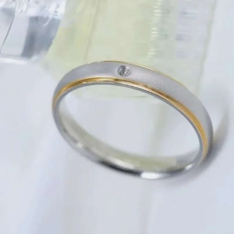 

Hot Titanium Steel Zircon Couple Ring For Women Men Jewelry Accessories Wholesale Valentine Day Gifts Wholesale Size 5-13