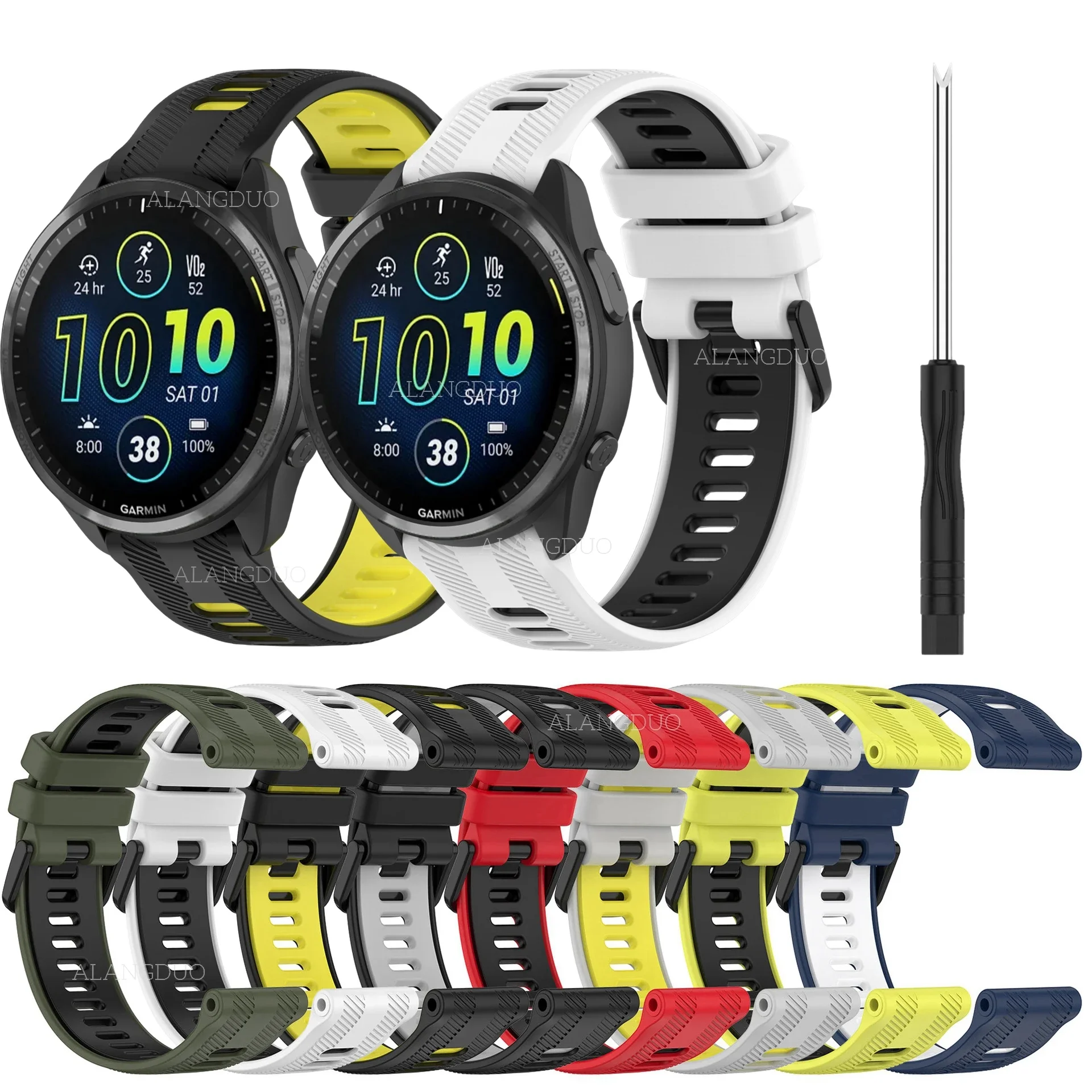 Soft Silicone Strap for Garmin Forerunner 965 256 955 945 935 745 Fenix 5 6 7 pro Sapphire Solar EPIX instinct 2 Wristband