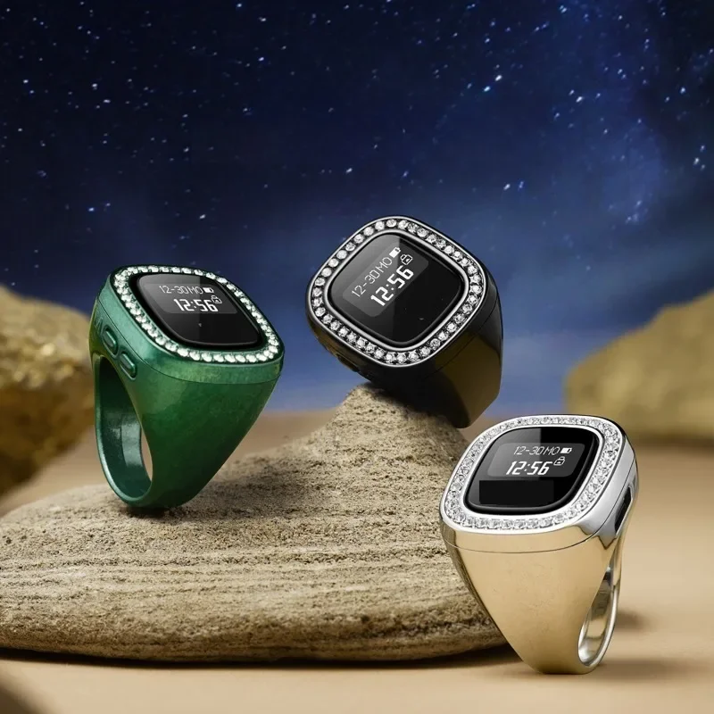 Multifunctional Digital Finger Counter Ring with Alarm & Vibration Reminder Unisex Multi-channel OLED Screen Electronic Counter