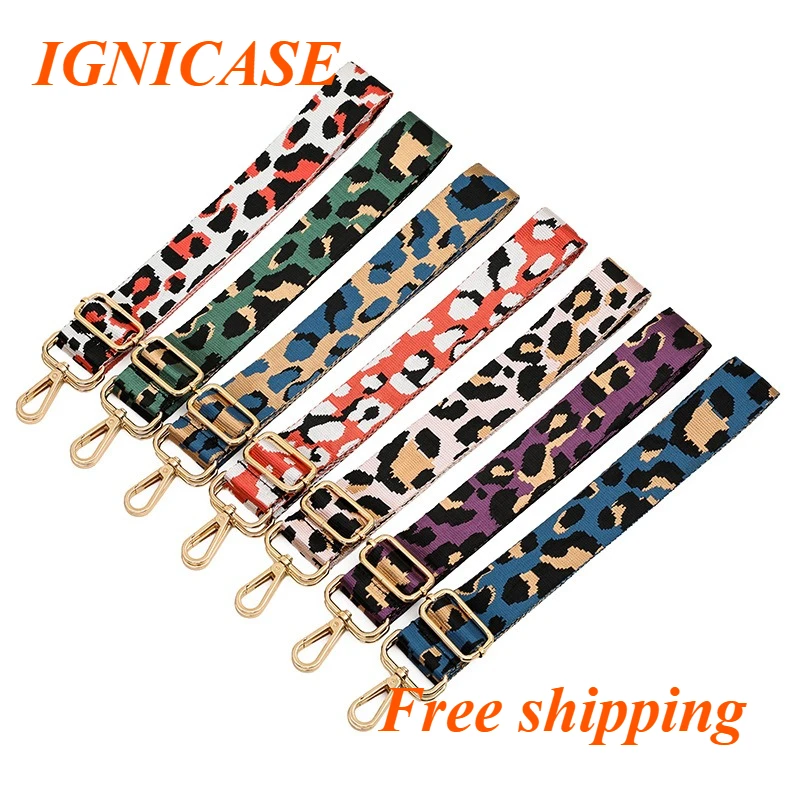 IGNICASE New Leopard Print Bag Strap Clothing Accessories Women's Bag Single Shoulder Diagonal Span Replacement Shoulder Strap