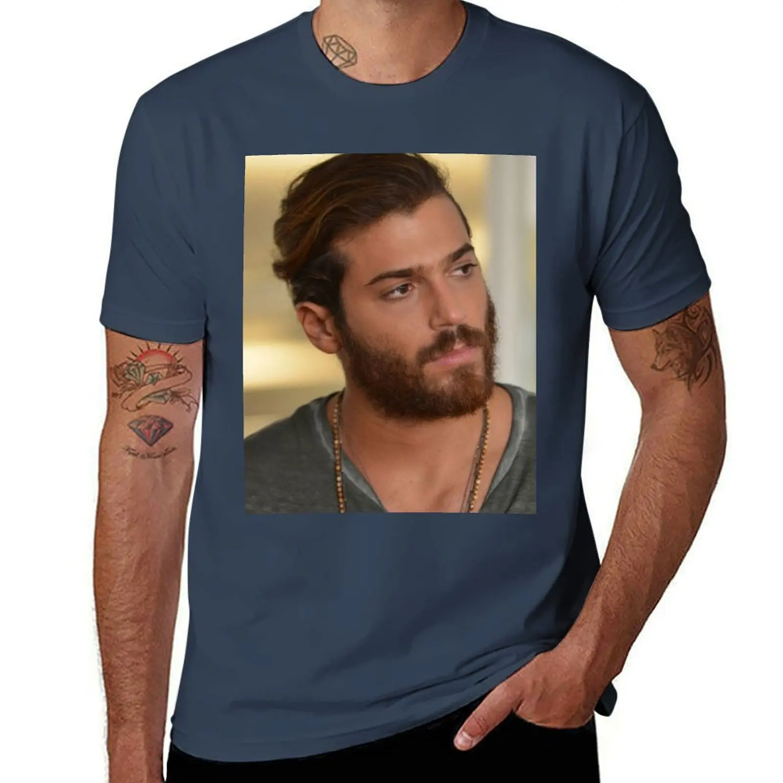 

Can Divit (Can Yaman) T-Shirt Casual Loose Short Sleeve Tee for Men