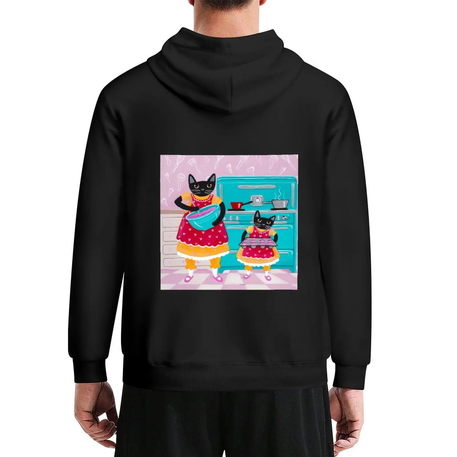 

Making Cupcakes with Cats Hoodie autumn clothes mens designer clothes autumn jacket men winter clothes graphic hoodies