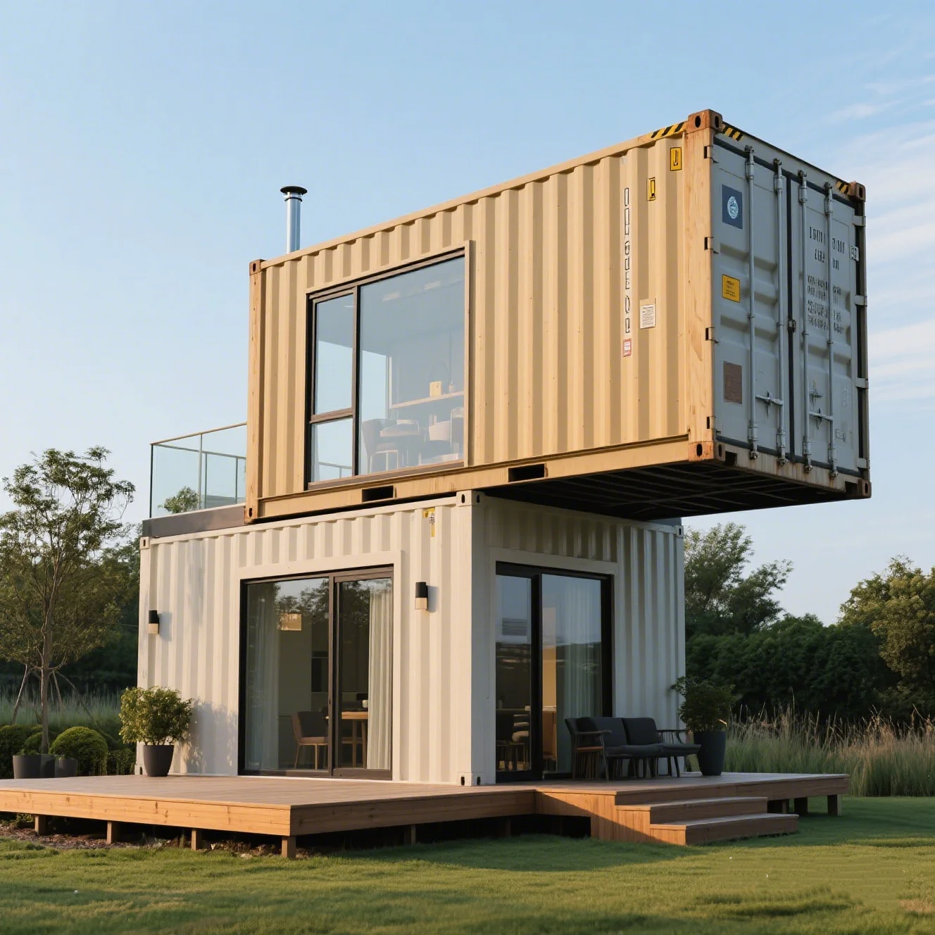 Factory Cost Modular Foldable Expandable Container Houses to Live in for Adults with 2-3 Bedrooms 1 Fully Equipped Kitchen & Bat