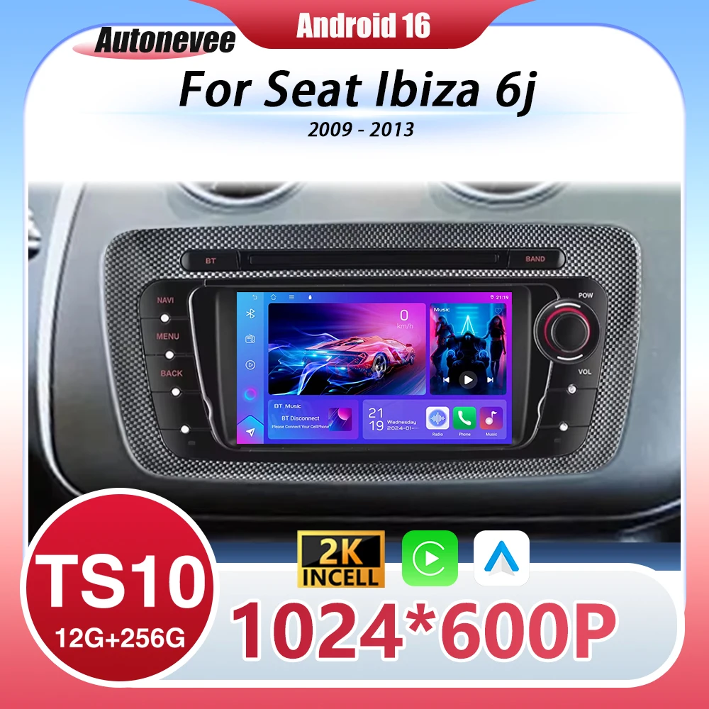 VECHTEL 4G+64G Autoradio Android 15 per Seat Ibiza 2012-2015, 9'' In-Cell HD Schermo Tactile co Carplay Android Auto senza Fili, Stereo Auto Supporto GPS Wi-Fi USB Bluetooth Radio FM RDS Retrocamera VECHTEL 4G+64G Autoradio Android 15 per Seat Ibiza 2012-2015, 9'' In-Cell HD Schermo Tactile co Carplay Android Auto senza Fili, Stereo Auto Supporto GPS Wi-Fi USB Bluetooth Radio FM RDS Retrocamera