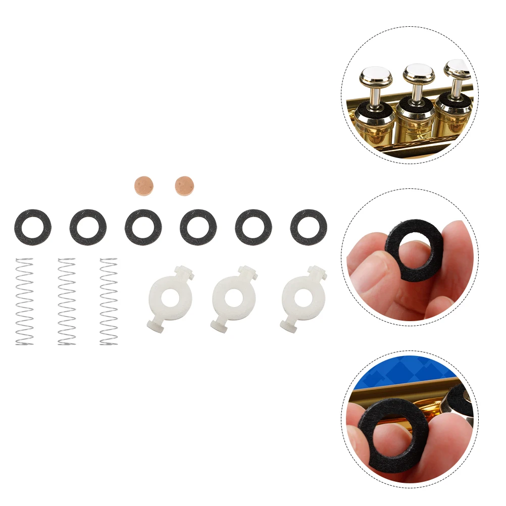

Small Repair Set Trumpet Button Springs Musical Instrument Maintenance Accessories Professional Valve Guard Horn Pad