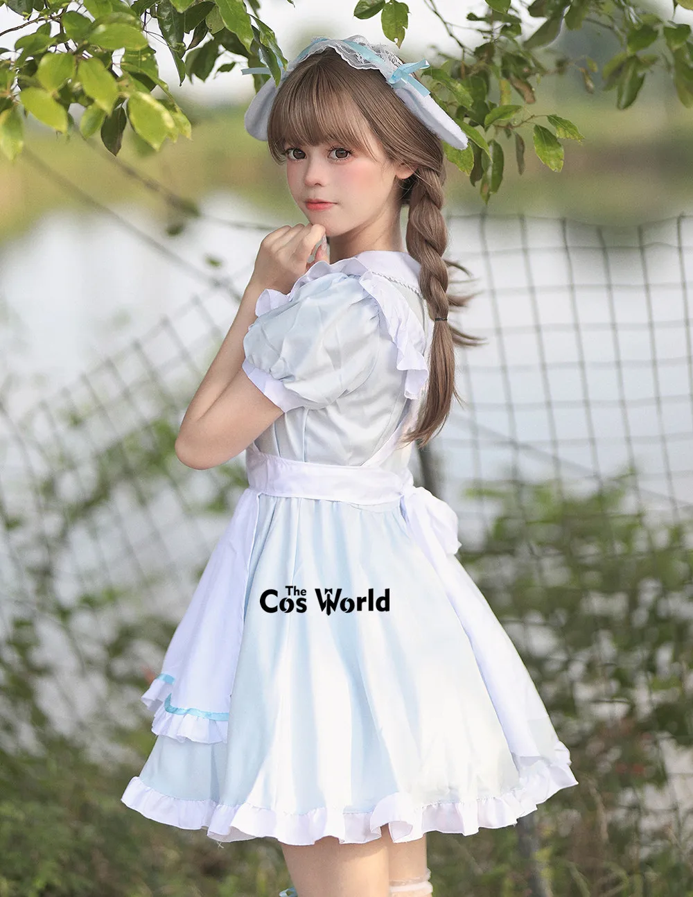 5 Kleuren S-5XL Japanse Lolita Hart Konijn Dienstmaagd Meid Restaurant Schort Jurk Uniform Outfits Anime Cosplay Kostuum