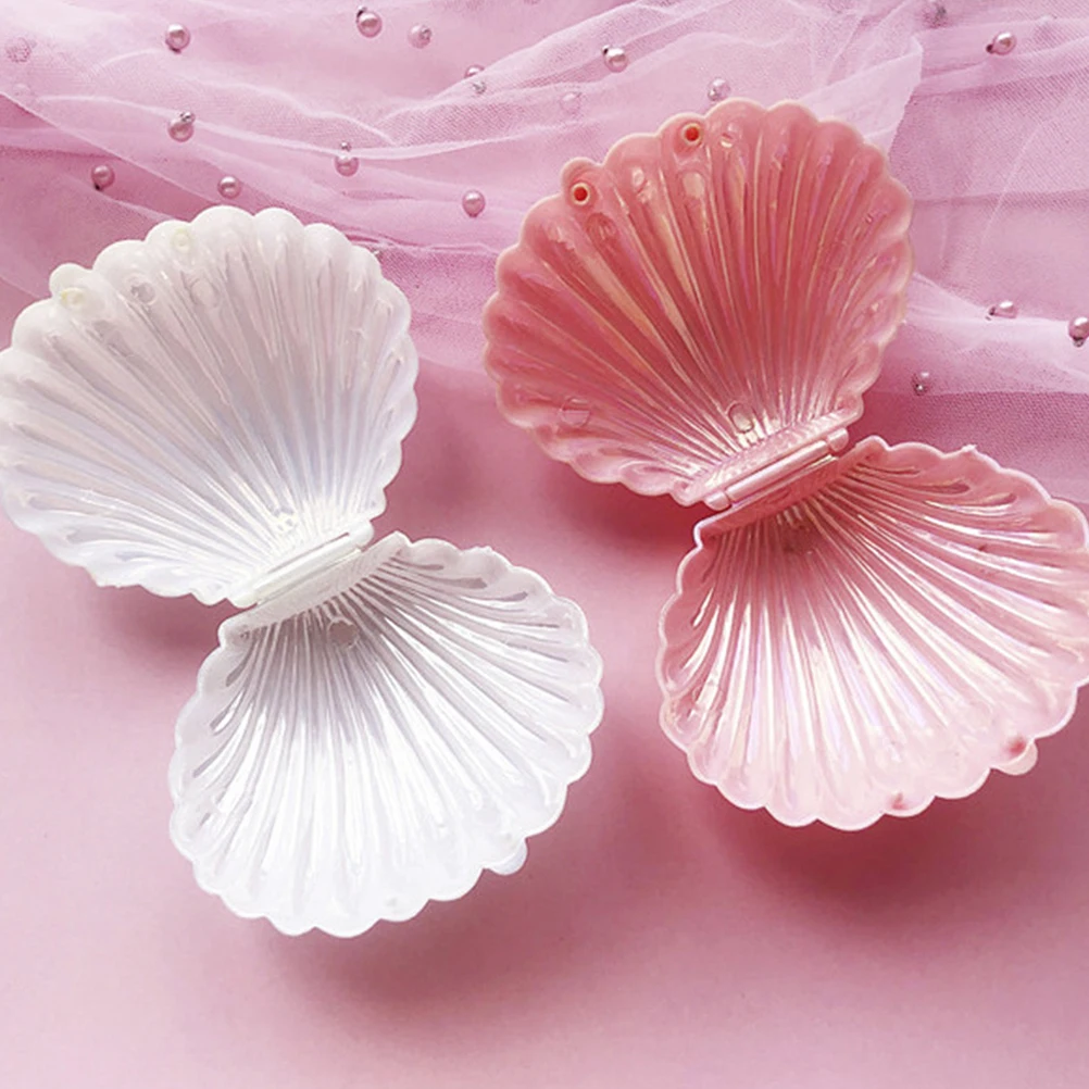 

2pcs Simulation Shell Ornaments ABS Decorative Seashells Crafts Office Home Adornment Photography Props Storage Candy Box