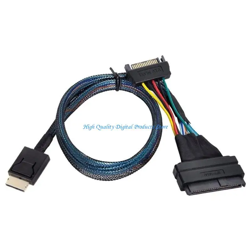 U2JE Oculink SFF8611 Расширение данных Cable SFF-8611 к SFF-8639 Серверная линия передачи данных NVME PCIE SSD Кабель для платы