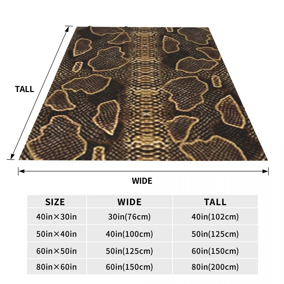 Snake Pattern Blanket Soft Warm Flannel Throw Blanket Bedding for Bed Travel Home Sofa
