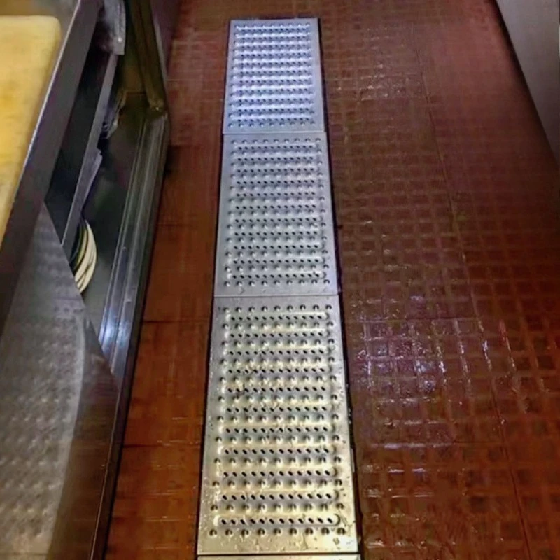 Kitchen 304 stainless steel drainage ditch cover plate, open ditch anti slip and rodent proof sewer, rainwater grille