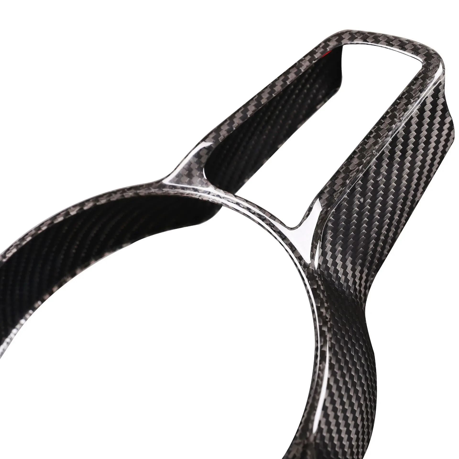 Carbon Fiber Steering Wheel Cover Sticker for Porsche Panamera Macan Cayenne 718 911 Cayman