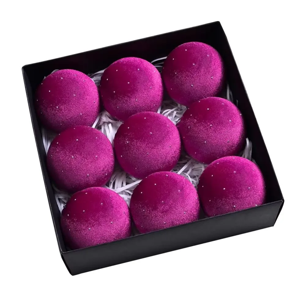 

9 шт./компл. 8 см рождественские шары украшения флокированные пластиковые рождественские сферы небьющиеся блестящие подвески в виде рождественской елки товары для вечеринок