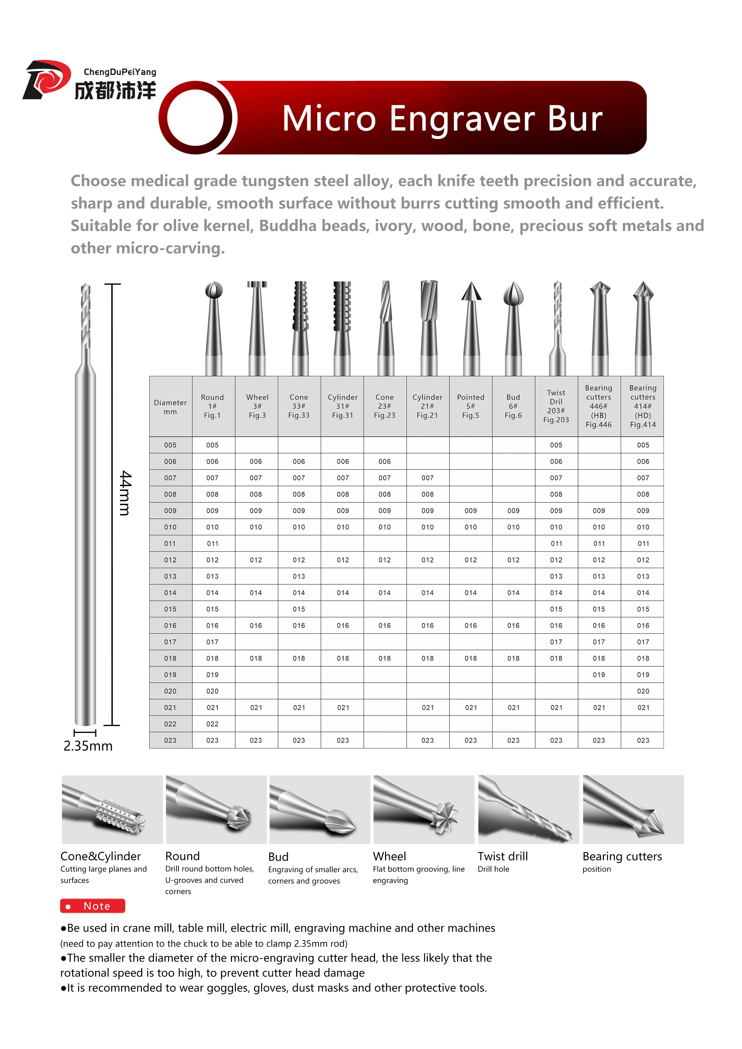 6pcs Tungsten Steel Wheel Engraving Knife End Mill Woodworking Router Bit Wood Milling Cutter For Carvings Olive Kernel Amber