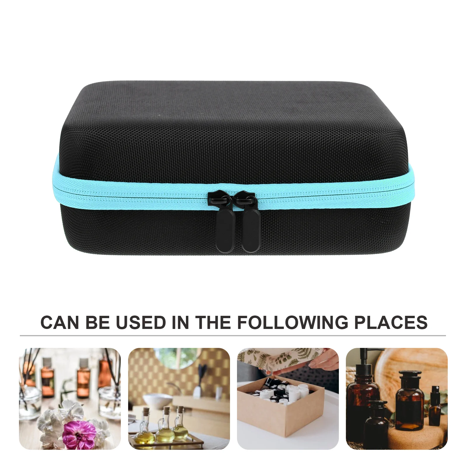 

Essential Oil Travel Case Compact Bottle Storage Bag Strong Zipper Closure Organized Compartments for Easy Management on The Go