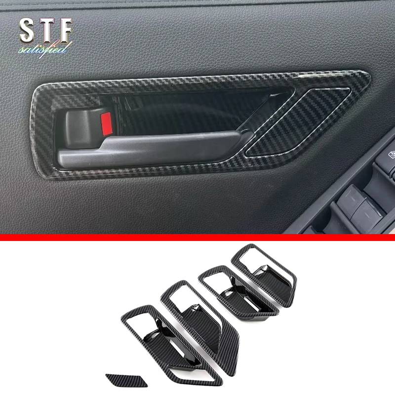 

Carbon Fiber Style Interior Door Handle Cover Trim For Toyota Land Cruiser LC300 2021 2022 2023 Car Accessories Stickers