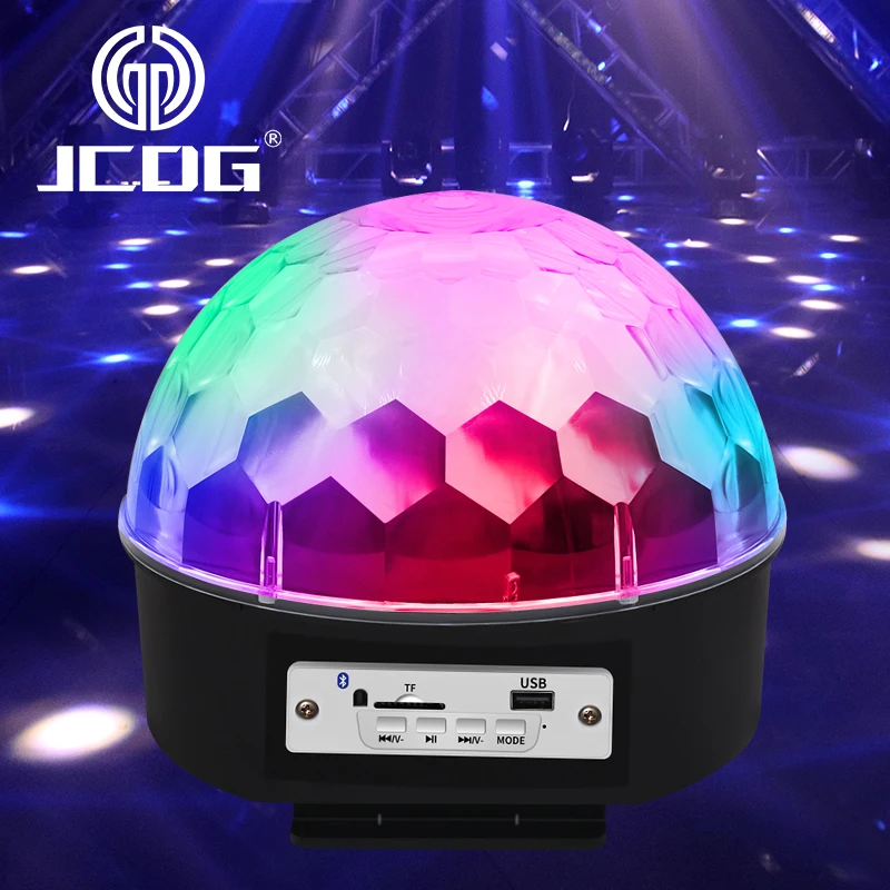 

JCDG 9 Colors LED Magic Ball DMX Stage Lighting Bluetooth Disco Ball For DJ Party Christmas Sound Activated Light With Remote