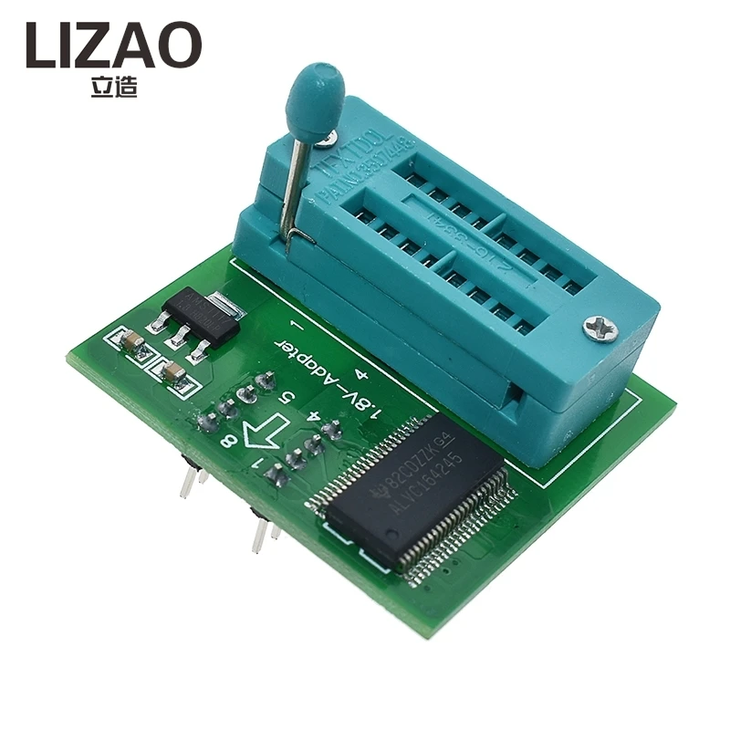 LIZAO 1.8V SPI Flash Adapter, SOP8/DIP8 Socket for iPhone/Motherboard, W25/MX25 Use with TL866CS/CH341/EZP2010/EZP2010