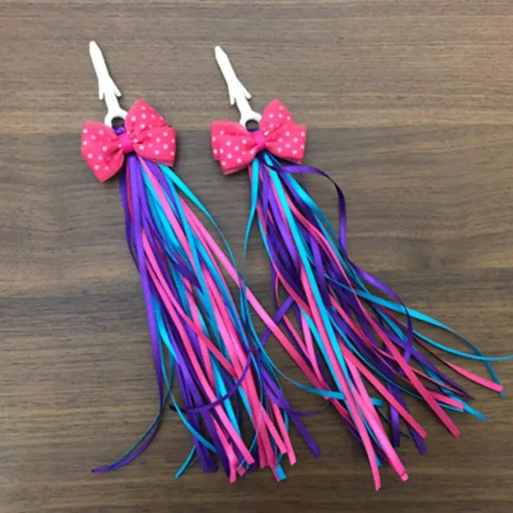 

2 пары кисточек для самокатов для девочек, розовые ленты, растяжки, руль для мальчиков, детский велосипед