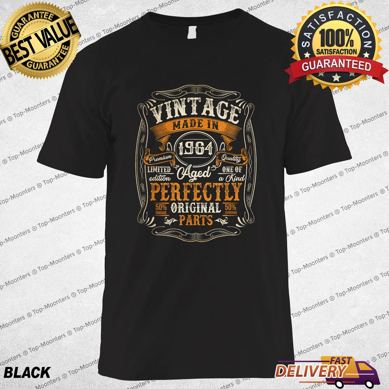 

60 Years Old Vintage Born In 1964 T-Shirt Perfect 60th Birthday Gift For Men