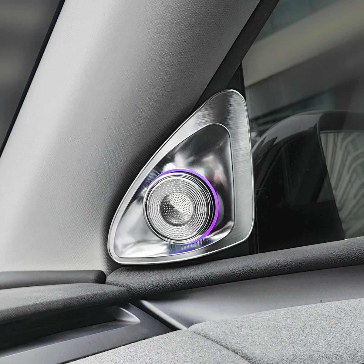 64 Colors 4D Rotating Tweeter Ambient Light for Model Y Front Door Speaker Atmosphere Lamp Auto Interior Upgrade Car Mod DIY