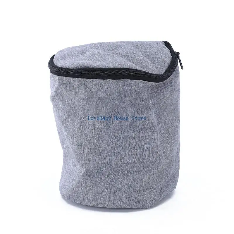 

BX0D Baby Stroller Bag Portable Hanging Storage with Lid and Zipper for Milk Bottle Diaper Bag Tissue Wet Paper