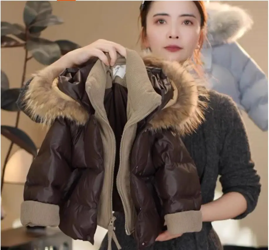 

Baby girl's long, warm, solid-colored padded jacket