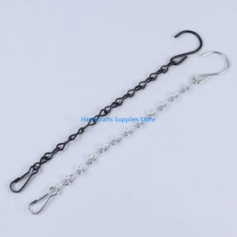 R1WA 2pcs Hanging Chains for Flower Pot Basket Bird Feeders Planters Lanterns Ornaments Garden Plant Hangers