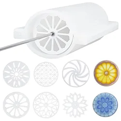 Big Silicone Tube Column Mold Set, Soap Pull Kaleidoscope Through Designs Mould, DIY Soap Making Supplies Kits, 6.8cm, 6 Pcs