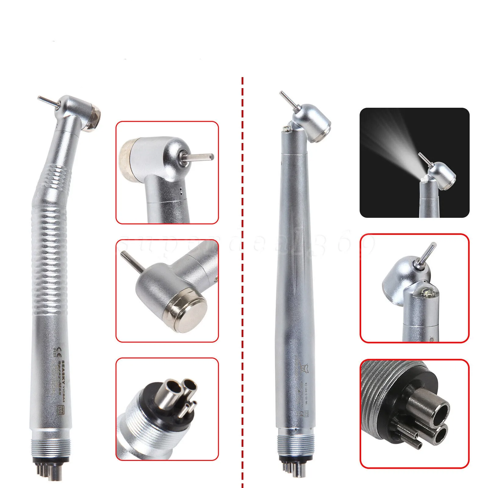 

NSK Pana Max Style Dental High Speed Handpiece Standard head / Surgical 45Degree Led Light E-generator Handpiece 2/4Hole