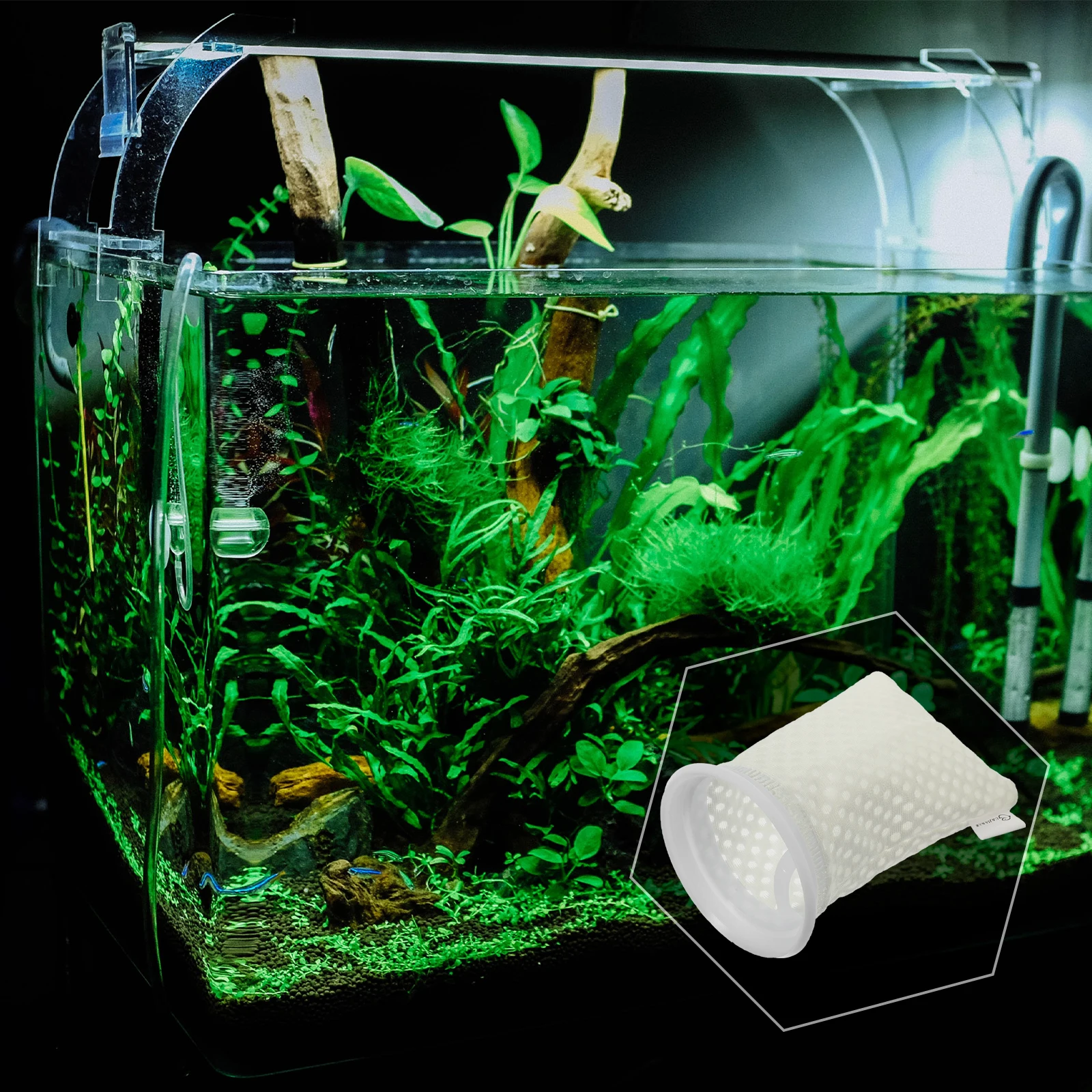 

11pcs Honeycomb Aquarium Bag 3D Fish Tank Cleaning Filter Washable Saltwater Filter Pad For Aquarium Filtering Replacement