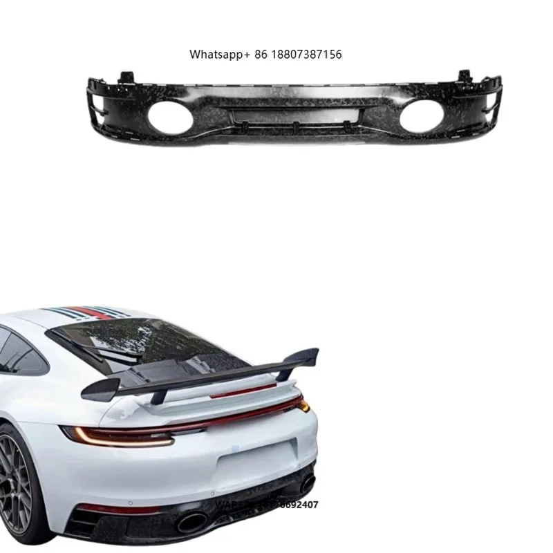 

Модернизированный спортивный задний диффузор/накладка на бампер из сухого карбона в стиле OEM для Porsche 992 Carrera S