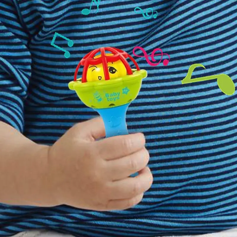 Rattle Toys Portable Small Soft Shaker Rattles Safe Sensory Toys Hand Grab Sensory Shaker Multifunctional Rattle Teether Toy For