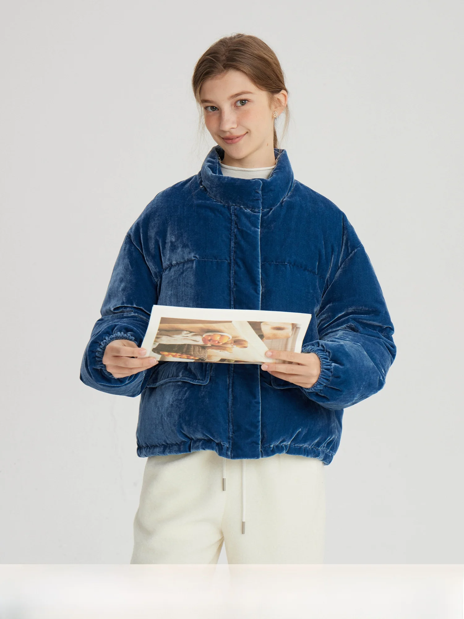 

Bruland Retro Aosphere 90 White Du down Stand Collar Fce Outerwear Loose Warm ort Casual down Jaet