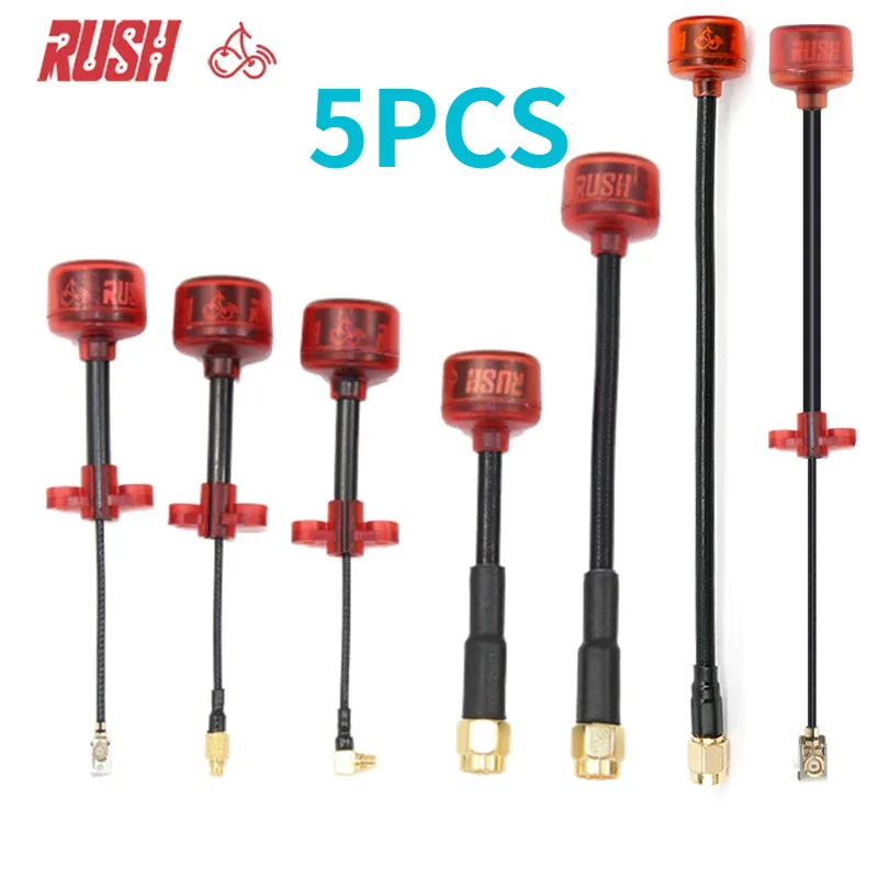 5PCS Rush Cherry FPV 5.8G Antenna LHCP RHCP SMA MMCX UFL  long range Racing Antenna Connector Adapter For FPV Quadcopter Racing