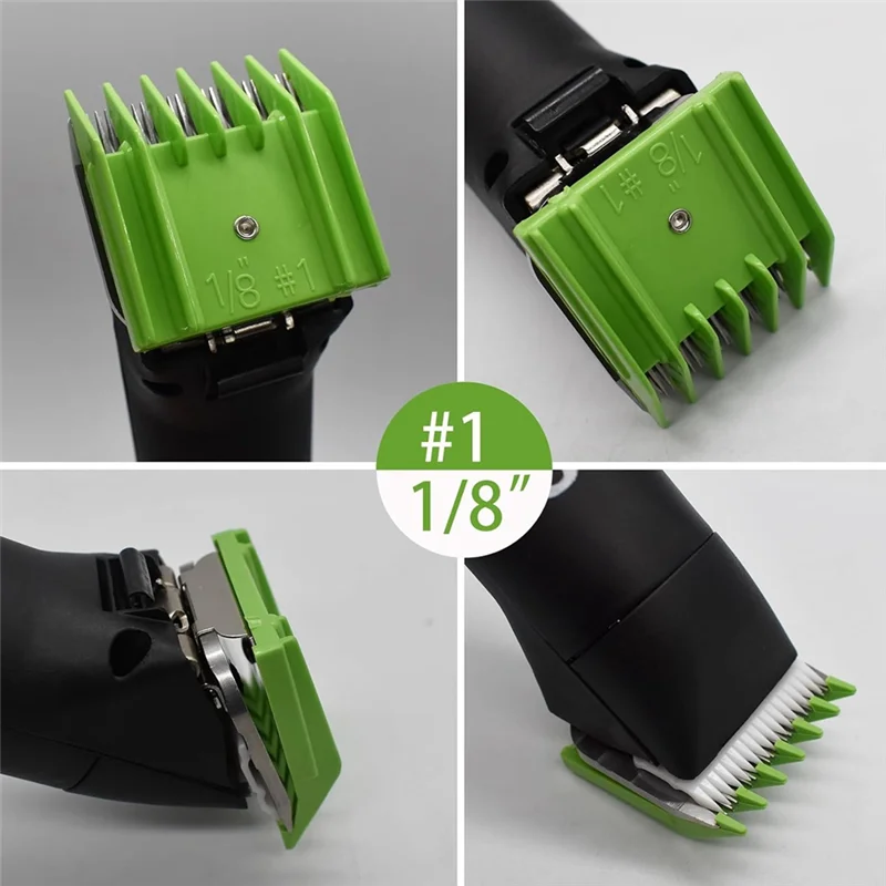 A71P 4 Pieces Professional A5 Style Hair Clipper Attachment Guard Guide Cutting Combs Set Compatible Oster Classic