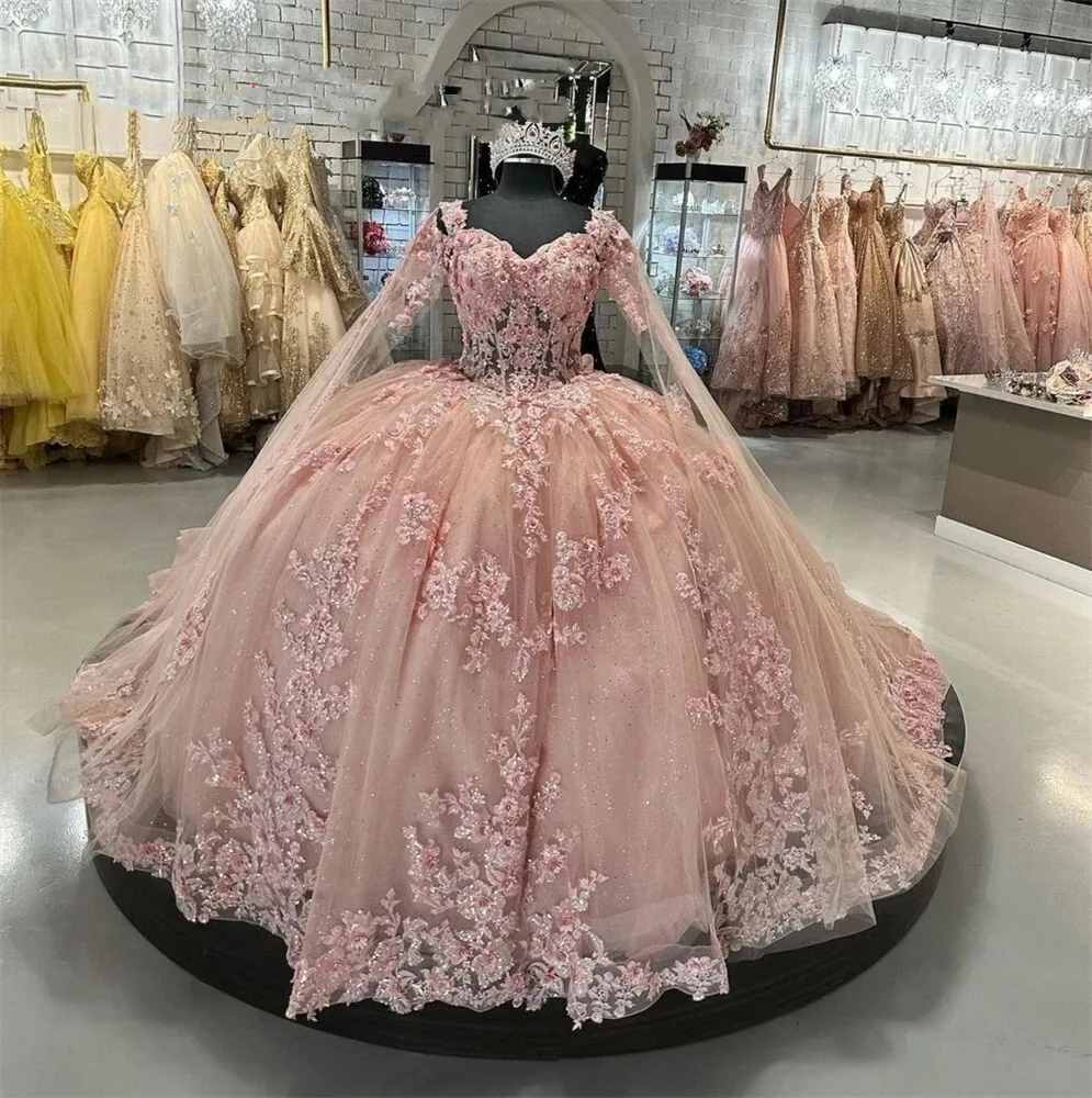 

Бальное платье принцессы в форме сердца, платья Quinceanera для девочек, аппликации из бисера, вечерние платья знаменитостей, выпускной халат De Bal