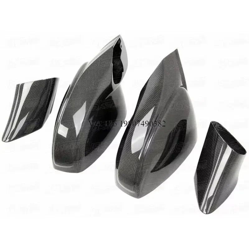 Wmwmnu Carbon Fiber Side Mirror Covers Plain Weave Replacement Parts for 488 GTB Spider 2015 2016 2017 Exterior