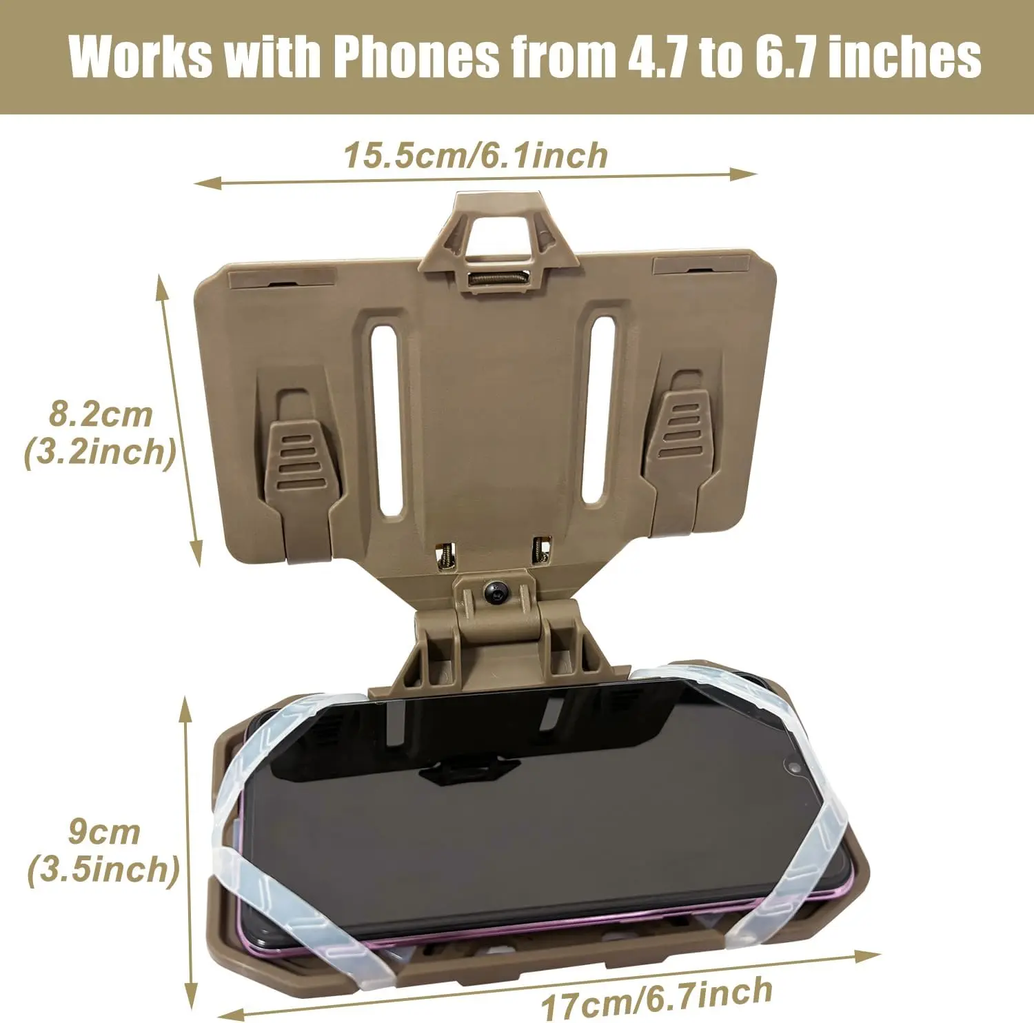 Imagem -04 - Tactical Molle Folding Navigation Board cs Militar Airsoft Mapa Case Painel Admin Suporte do Telefone Móvel para Tela Tamanho 4.76.7