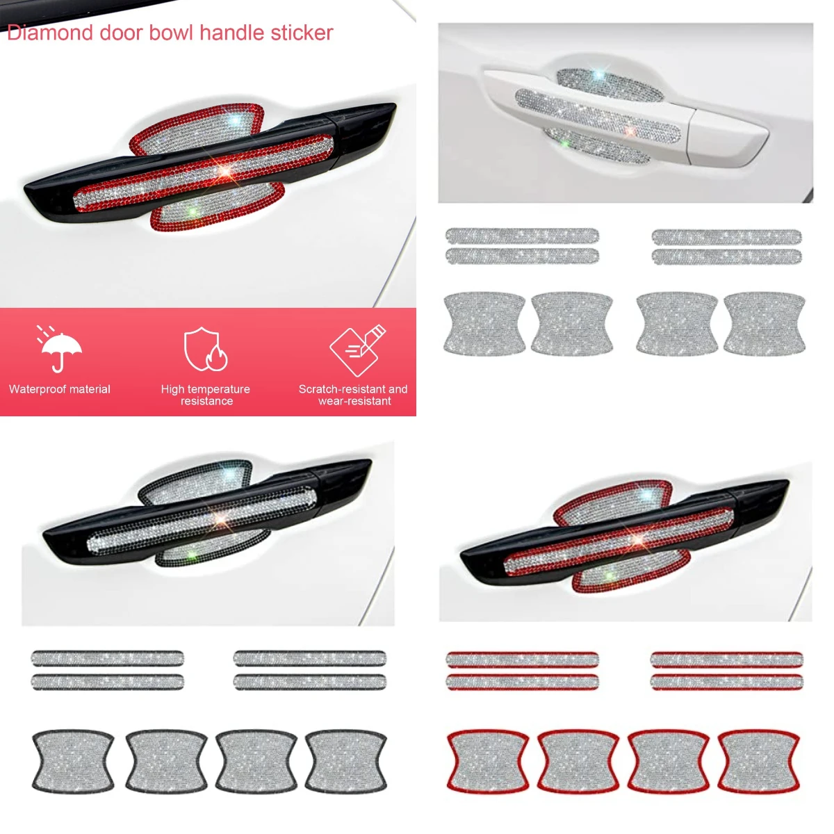 

Car Door Handle Door Bowl Sticker Protection Car For Bugatti Chiron Veyron Divo Centodieci La Voiture Noire Bolide EB110 Type 5