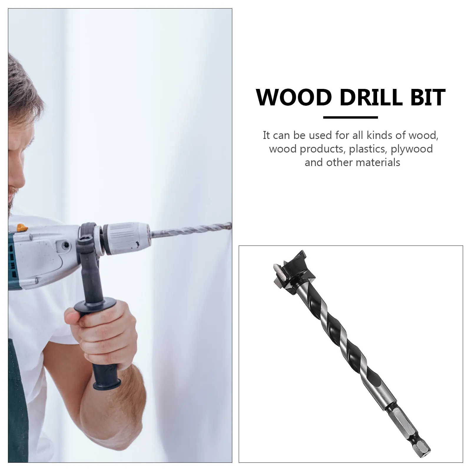 

Hard Alloy Wood Drill Bit Hole Flat Boring Tool for Wood Plastic Plywood woodworking hole opener long drill bit heavy duty