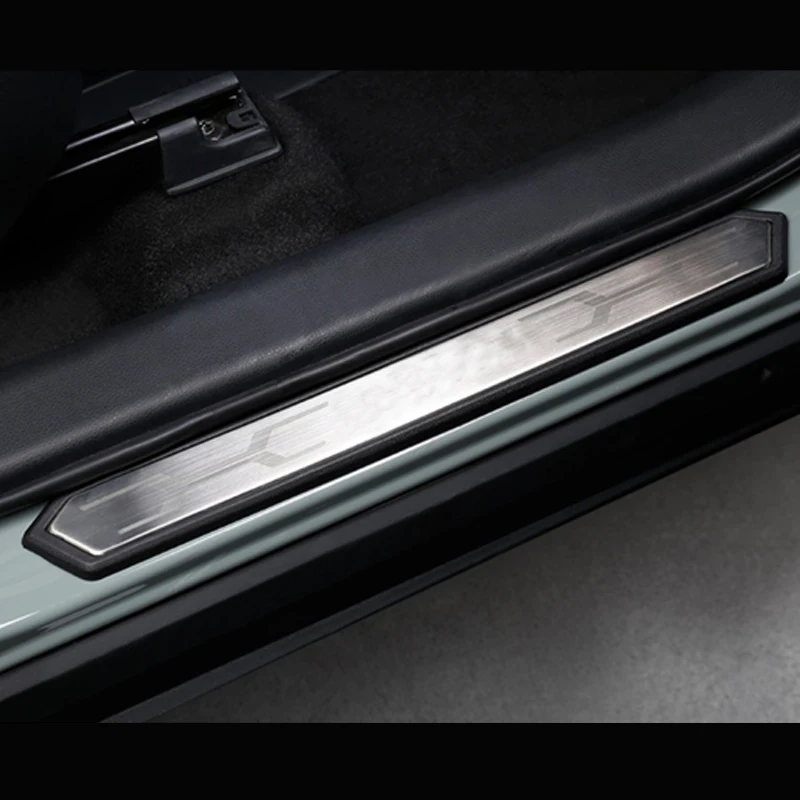 Stainless Steel Outer Door Sill Scuff Plate Guard Sills Protector Trim For RAV4 2019 2020 2021 2022 2023 XA50 XA 50  Accessories