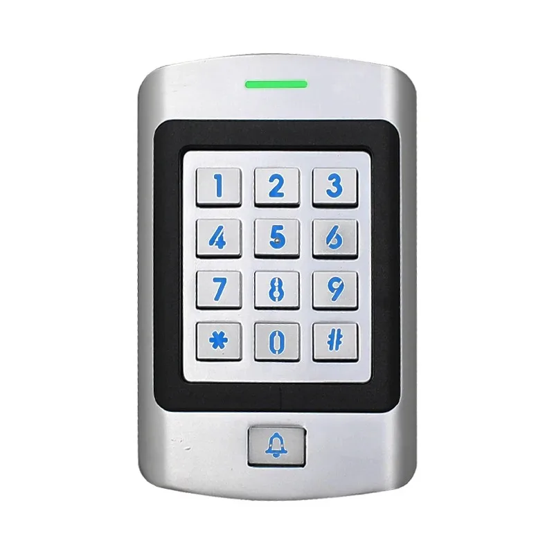 Single-entry Access Control Outdoor Keypad IP66 Waterproof 1000 Users Metal Housing RFID Reader